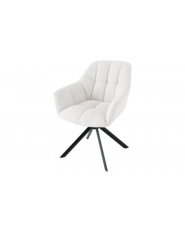 KRZESŁO OBROTOWE PAPILLON BOUCLE BIAŁE