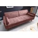 SOFA ROZKŁADANA COUTURE 196 CM WELUR RÓŻOWY