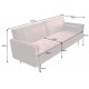 SOFA ROZKŁADANA COUTURE 196 CM WELUR RÓŻOWY