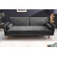 SOFA ROZKŁADANA COUTURE 196 CM WELUR SZARY