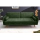 SOFA ROZKŁADANA COUTURE 196 CM WELUR ZIELONY