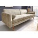 SOFA ROZKŁADANA COUTURE 196 CM WELUR BEŻOWY