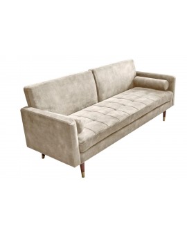 SOFA ROZKŁADANA COUTURE 196 CM WELUR BEŻOWY