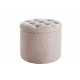 PUF MODERN BAROCK STORAGE 50 CM  BOUCLE BEŻOWY