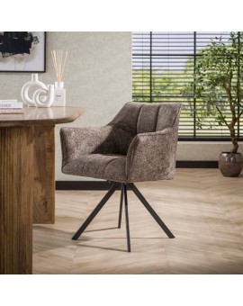 KRZESŁO OBROTOWE DORIS BRĄZOWE