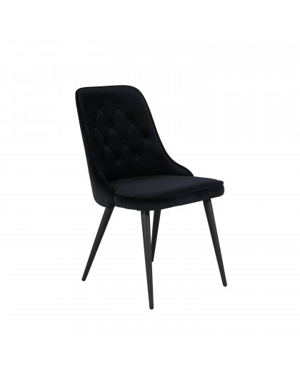 Krzesło do jadalni Velvet Deluxe I Czarny