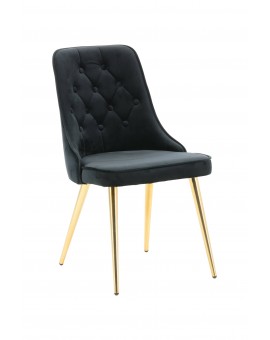 KRZESŁO DO JADALNI VELVET DELUXE CZARNY