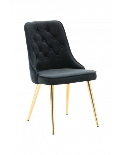 KRZESŁO DO JADALNI VELVET DELUXE CZARNY