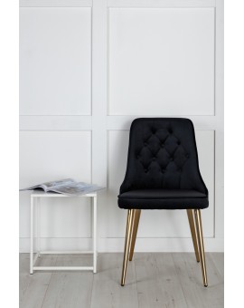KRZESŁO DO JADALNI VELVET DELUXE CZARNY