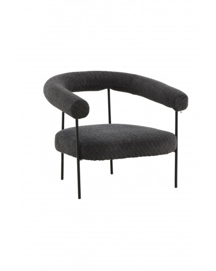 FOTEL HÖKÅSEN X JOSEFIN LUSTIG CIEMNOSZARY BOUCLE