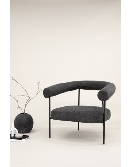 FOTEL HÖKÅSEN X JOSEFIN LUSTIG CIEMNOSZARY BOUCLE