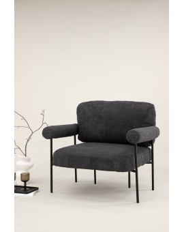FOTEL TILLBERGA X JOSEFIN LUSTIG CIEMNOSZARY BOUCLE