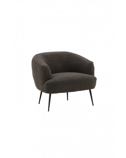 FOTEL DERRY CIEMNOSZARY BOUCLE