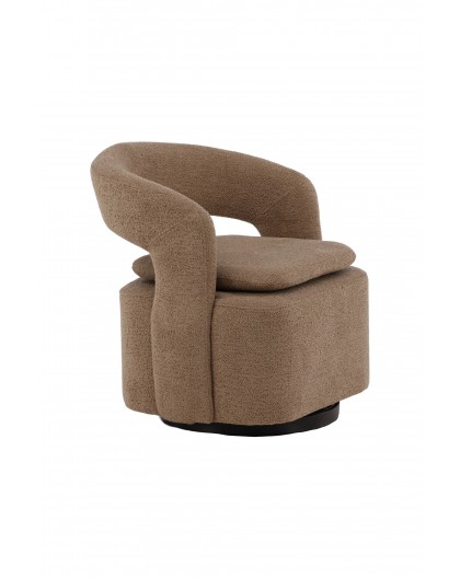 FOTEL LAUREL BRĄZOWY BOUCLE