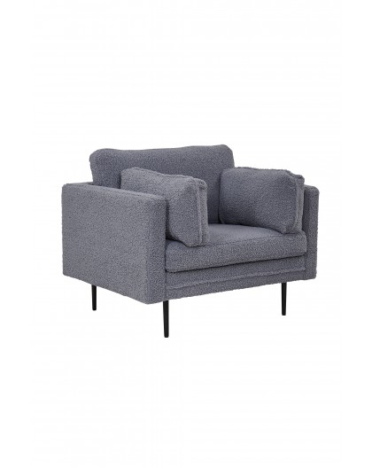 FOTEL BOOM CIEMNOSZARY BOUCLE