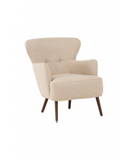 FOTEL WYPOCZYNKOWY LINCOLN BEŻOWY BOUCLE