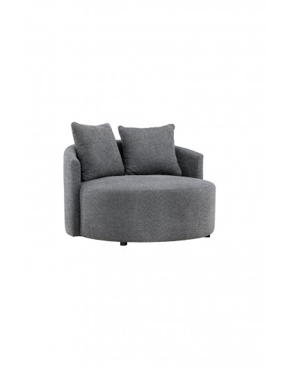 Sofa Kelso okrągła szara boucle