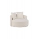 Sofa Kelso okrągła biała boucle