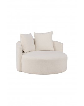 Sofa Kelso okrągła biała boucle