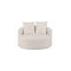 Sofa Kelso okrągła biała boucle