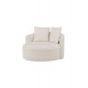 Sofa Kelso okrągła biała boucle