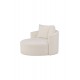 Sofa Kelso okrągła biała boucle