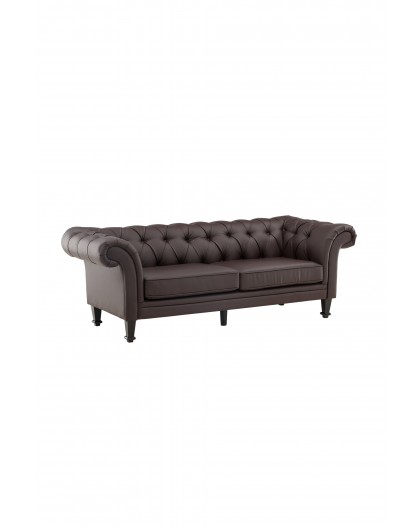 Sofa trzyosobowa Etran ciemnobrązowa 226cm