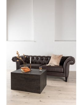Sofa trzyosobowa Etran ciemnobrązowa 226cm