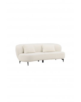 Sofa trzyosobowa Luna Biała Boucle 224cm