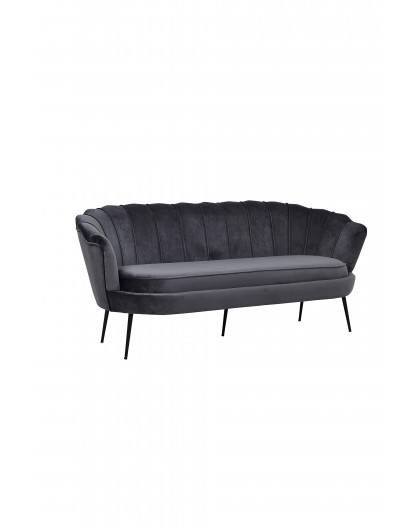 Sofa trzyosobowa Calais ciemnoszara 180cm