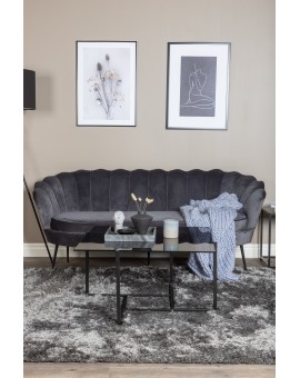 Sofa trzyosobowa Calais ciemnoszara 180cm