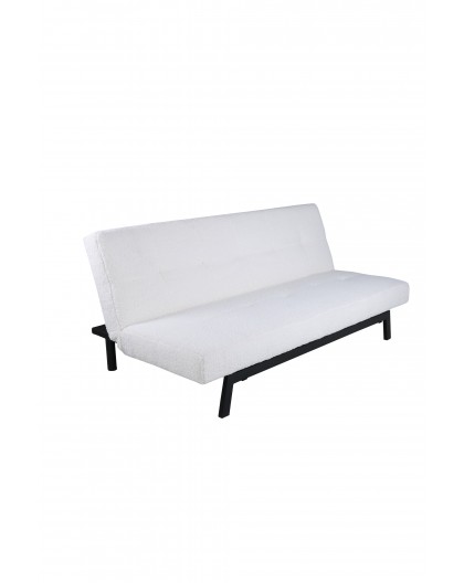 Sofa rozkładana Bodil biała boucle 180cm