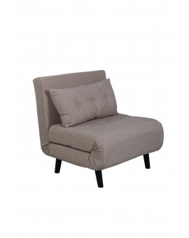 sofa rozkładana Vicky jednoosobowa beżowa 70cm