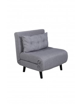 sofa rozkładana Vicky jednoosobowa szara 70cm
