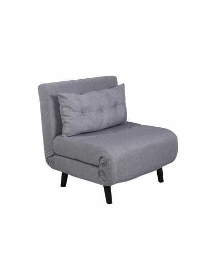 sofa rozkładana Vicky jednoosobowa szara 70cm