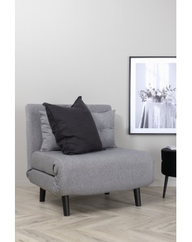 sofa rozkładana Vicky jednoosobowa szara 70cm