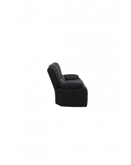 Sofa rozkładana Singapore trzyosobowa Czarna 218cm