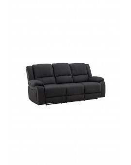 Sofa rozkładana Singapore trzyosobowa Czarna 218cm