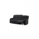 Sofa rozkładana Singapore trzyosobowa Czarna 218cm