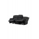 Sofa rozkładana Singapore trzyosobowa Czarna 218cm