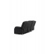 Sofa rozkładana Singapore trzyosobowa Czarna 218cm