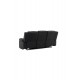 Sofa rozkładana Singapore trzyosobowa Czarna 218cm