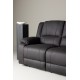 Sofa rozkładana Singapore trzyosobowa Czarna 218cm