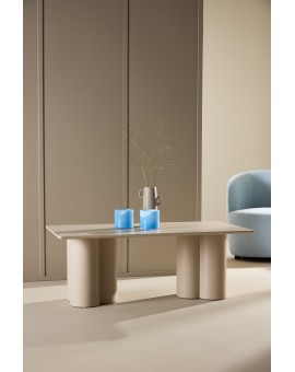 STOLIK KAWOWY OLIVIA 120X60 CM BEŻOWY 