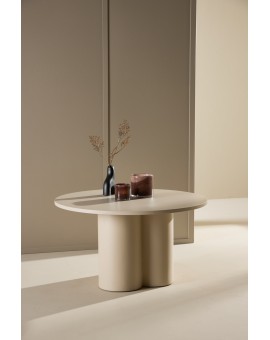 STOLIK KAWOWY OLIVIA BEŻOWY 80CM