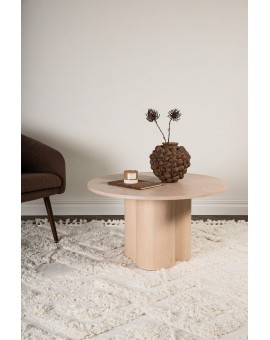 STOLIK KAWOWY OLIVIA 80 CM DĄB BIELONY 