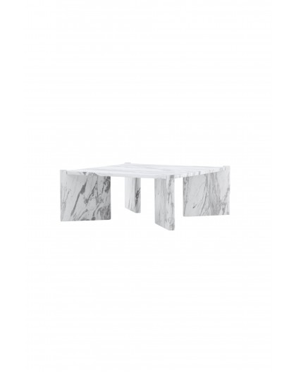STOLIK KAWOWY ROGALAND BIAŁY MARMUR 100X100CM