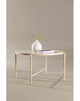 STOLIK KAWOWY SANDHAMN BEŻOWY 70CM