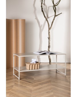 STOLIK KAWOWY STAAL 102X43CM BEŻOWY