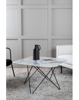 STOLIK KAWOWY TRISTAR BIAŁY MARMUR 80X80CM